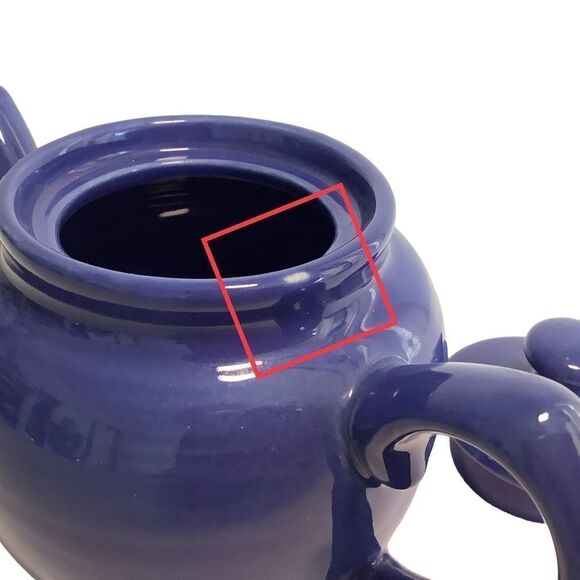 Blue Ceramic Teapot 12 oz Cottagecore - Picture 6 of 7